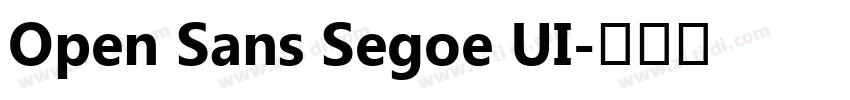 Open Sans Segoe UI字体转换